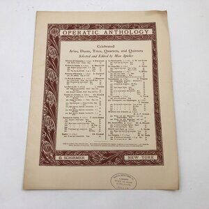 Operatic Anthology My Heart At Thy Sweet Voice 1911 for Voice & Piano 10 pages